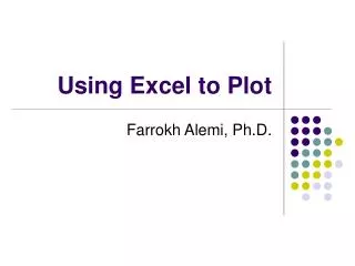 Using Excel to Plot