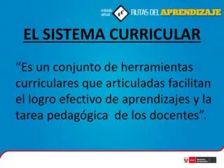 el sistema curricular