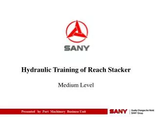 Hydraulic Training of Reach Stacker Medium Level