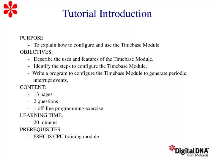 tutorial introduction