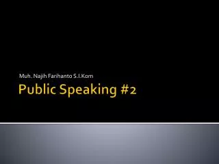 Public Speaking #2