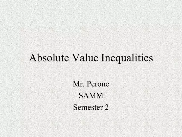 absolute value inequalities