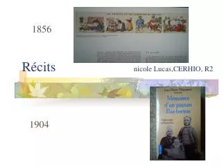 Récits nicole Lucas,CERHIO, R2