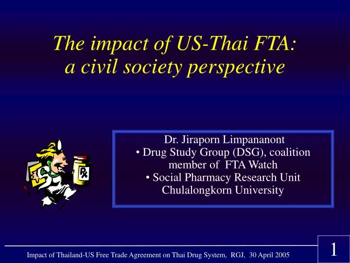 the impact of us thai fta a civil society perspective