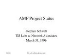 AMP Project Status - slide 1