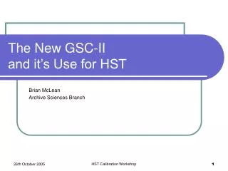 The New GSC-II and it’s Use for HST
