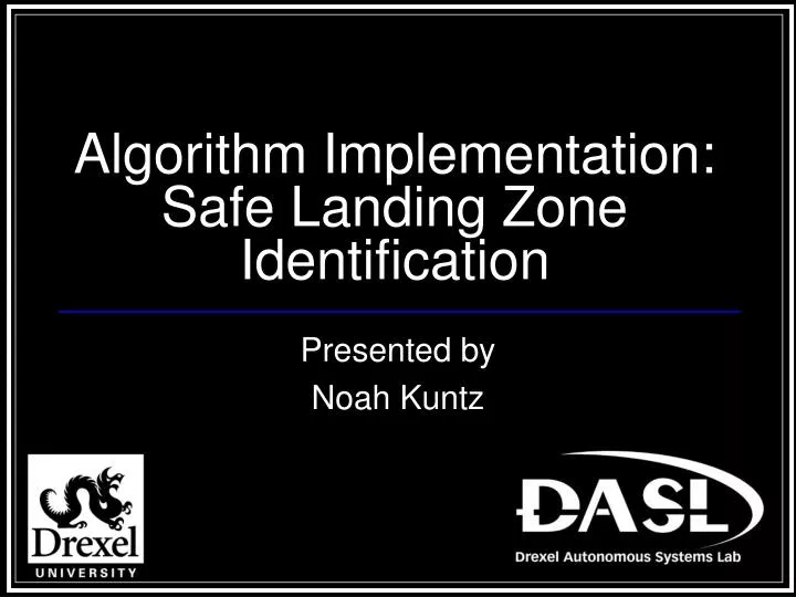 algorithm implementation safe landing zone identification