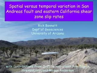 San Andreas fault and eastern California shear zone
