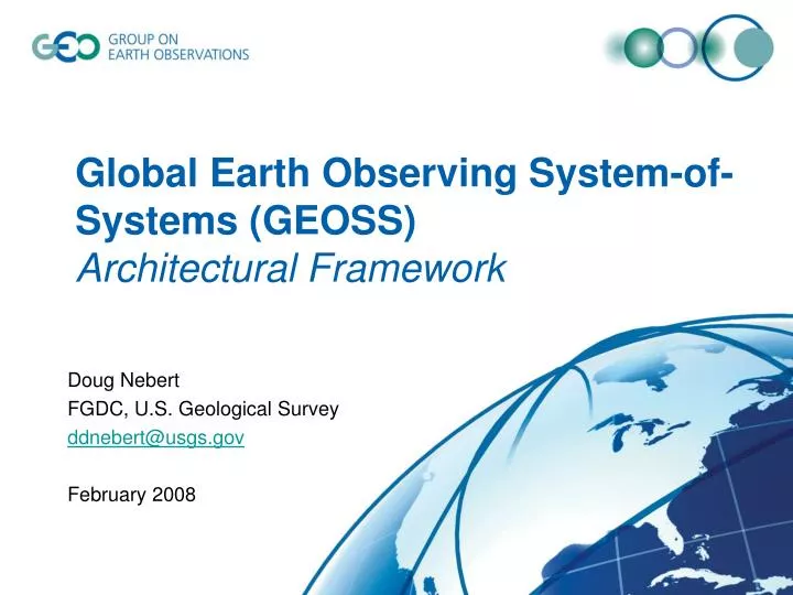 global earth observing system of systems geoss architectural framework