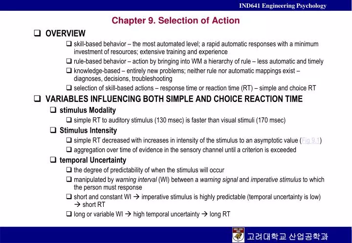 c hapter 9 selection of action