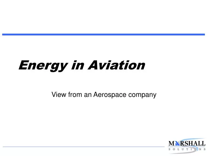 energy in aviation