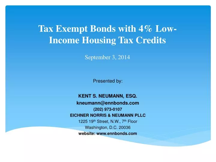 tax exempt bonds with 4 low income housing tax credits september 3 2014