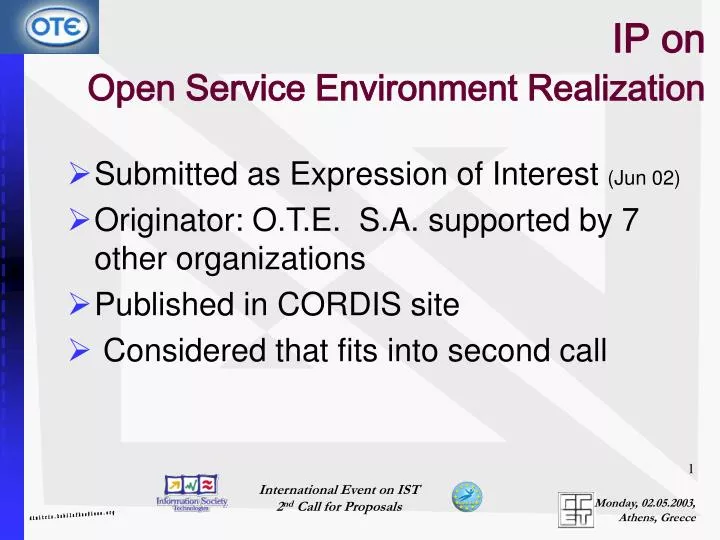 ip on open service environment realization