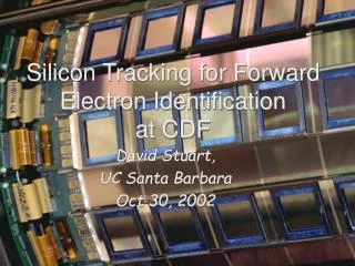 Silicon Tracking for Forward Electron Identification at CDF