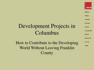 Development Projects in Columbus