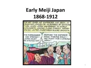 Early Meiji Japan 1868-1912