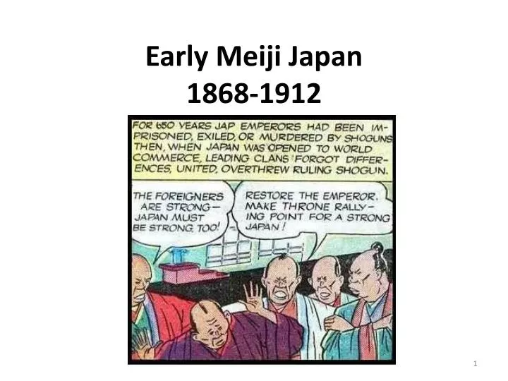 early meiji japan 1868 1912
