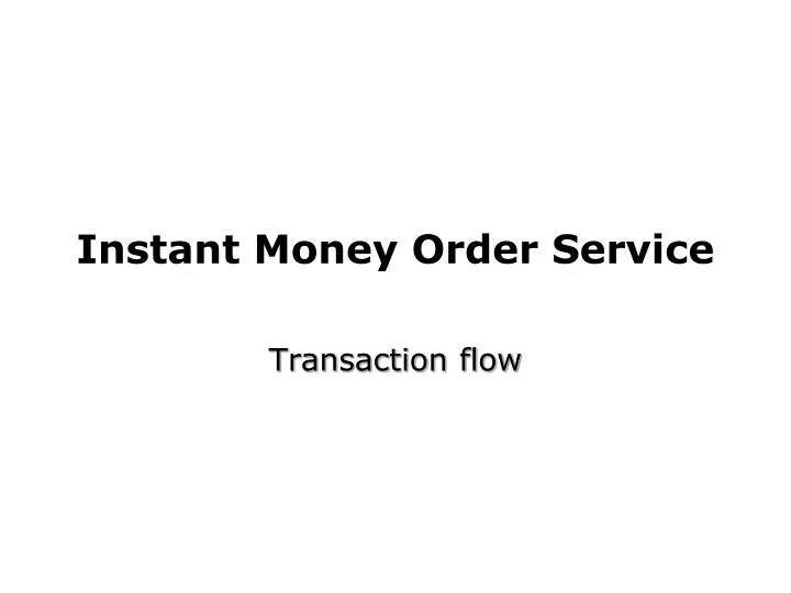 instant money order service