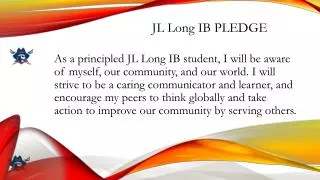 JL Long IB PLEDGE
