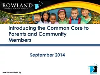 Introducing the Common Core to Parents and Community Members
