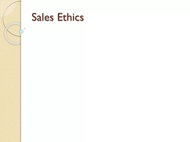 sales ethics
