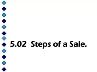 5.02 Steps of a Sale.