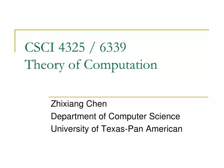 csci 4325 6339 theory of computation