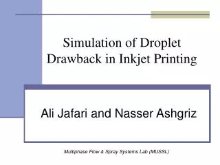 Simulation of Droplet Drawback in Inkjet Printing