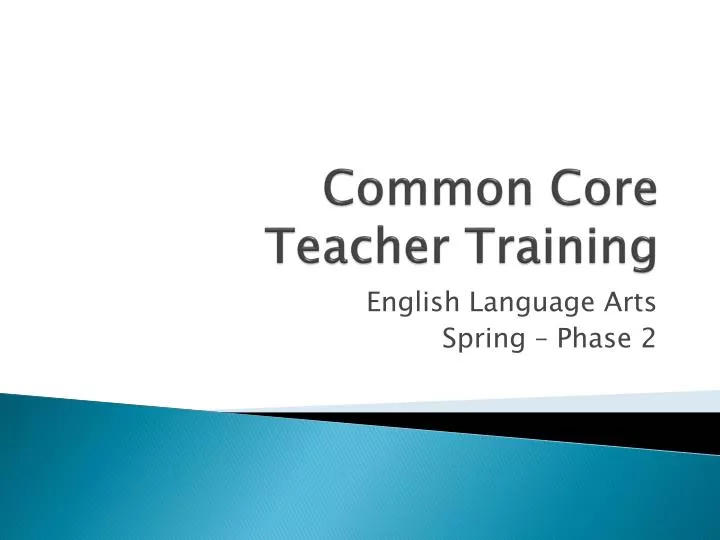 common core teacher training