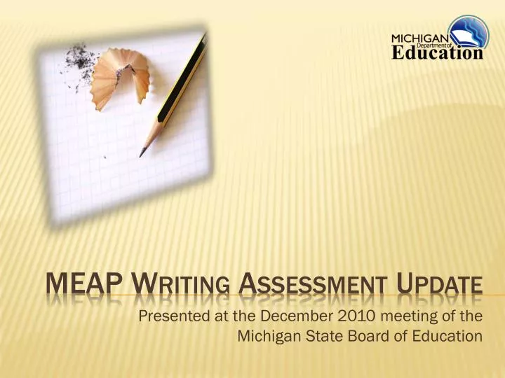 meap writing assessment update