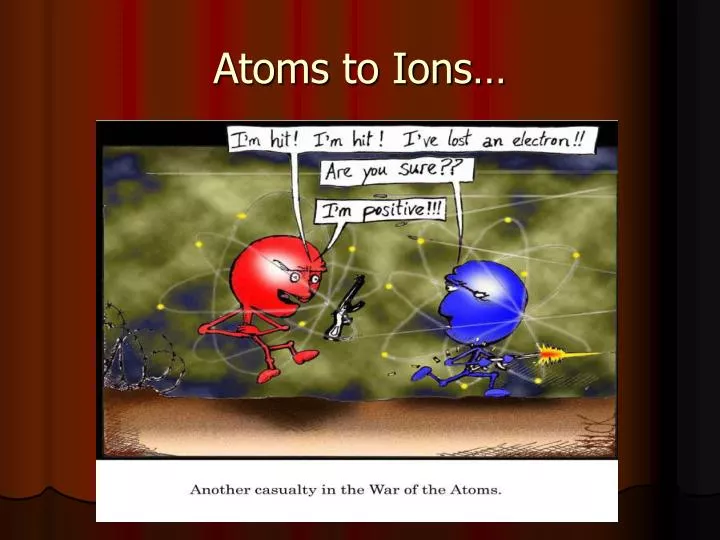 atoms to ions