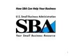 How SBA Can Help Your Business - slide 1