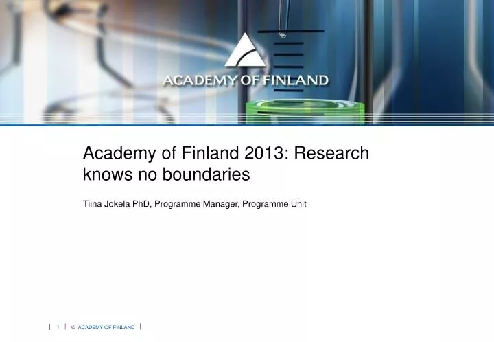 academy of finland 2012 research knows no boundaries