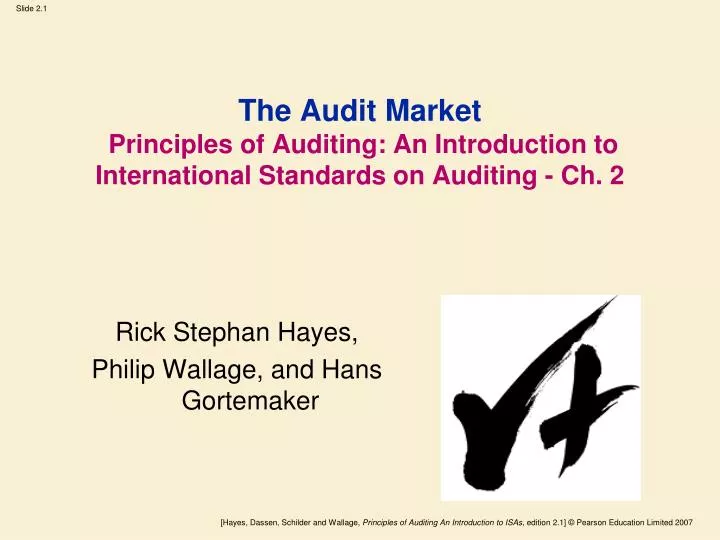 the audit market principles of auditing an introduction to international standards on auditing ch 2