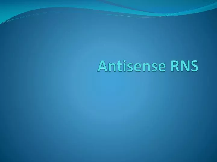 antisense rn s