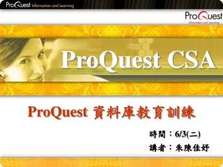 ProQuest CSA