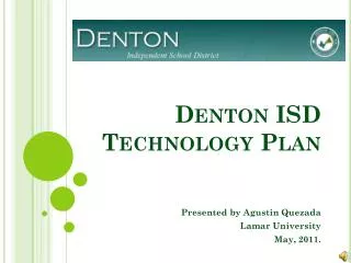 Denton ISD Technology Plan