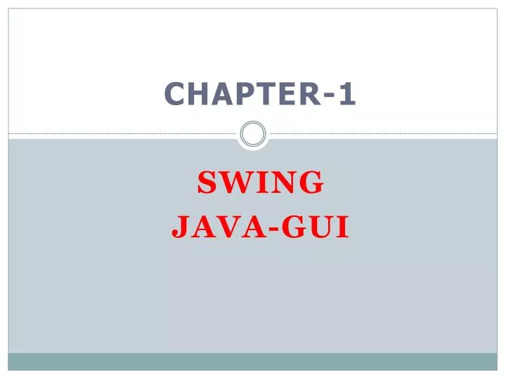 chapter 1 swing java gui