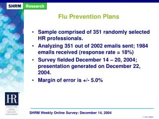 Flu Prevention Plans