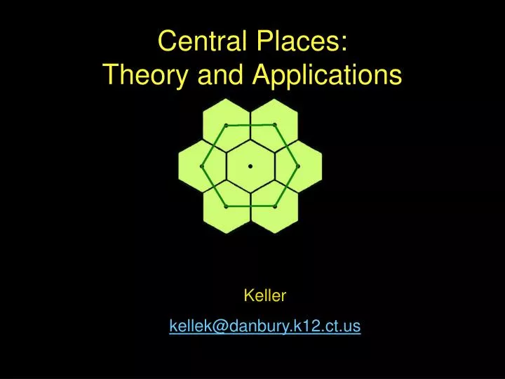 central places theory and applications