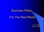Business Plans - slide 1