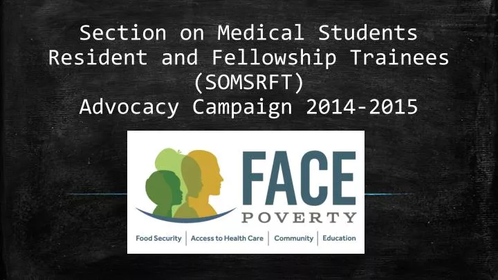section on medical students resident and fellowship trainees somsrft advocacy campaign 2014 2015