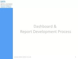 Dashboard &amp; Report Development Process