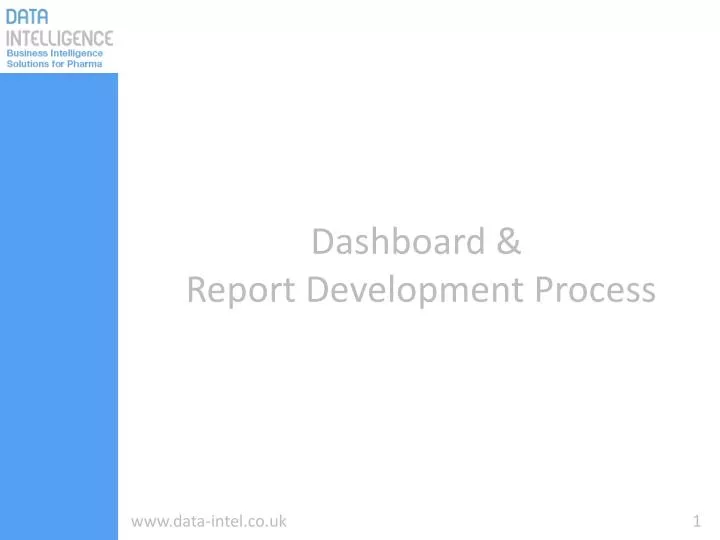 dashboard report development process