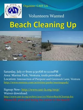 Beach Cleaning Up