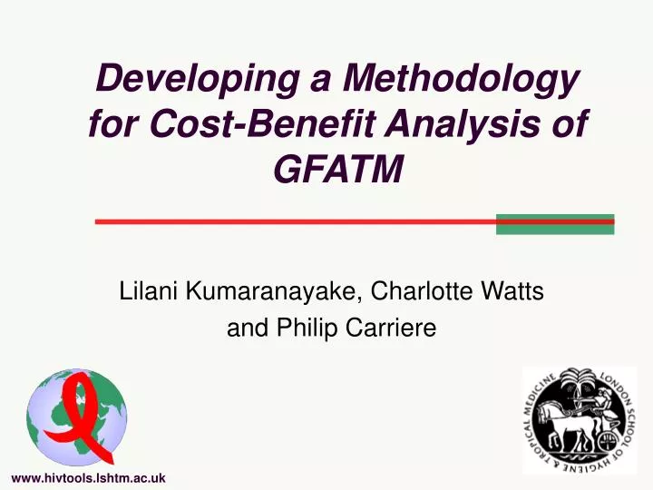developing a methodology for cost benefit analysis of gfatm