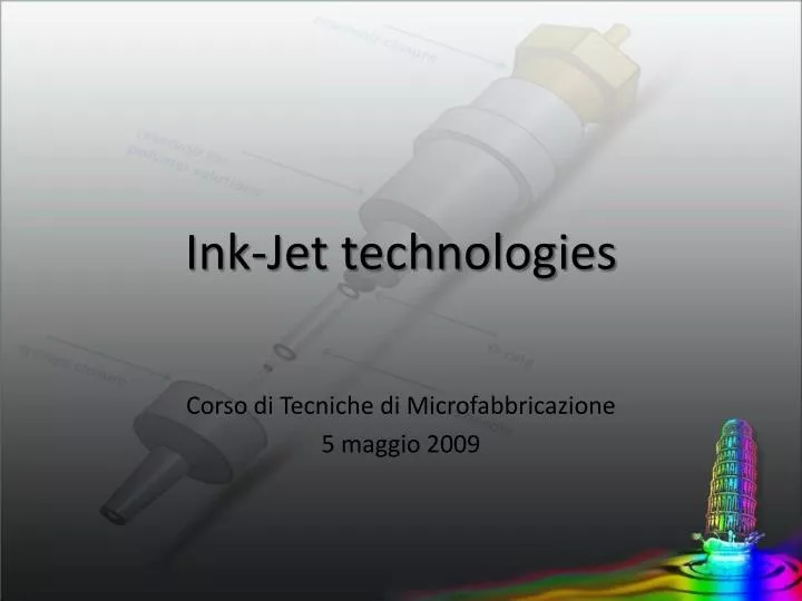 ink jet technologies