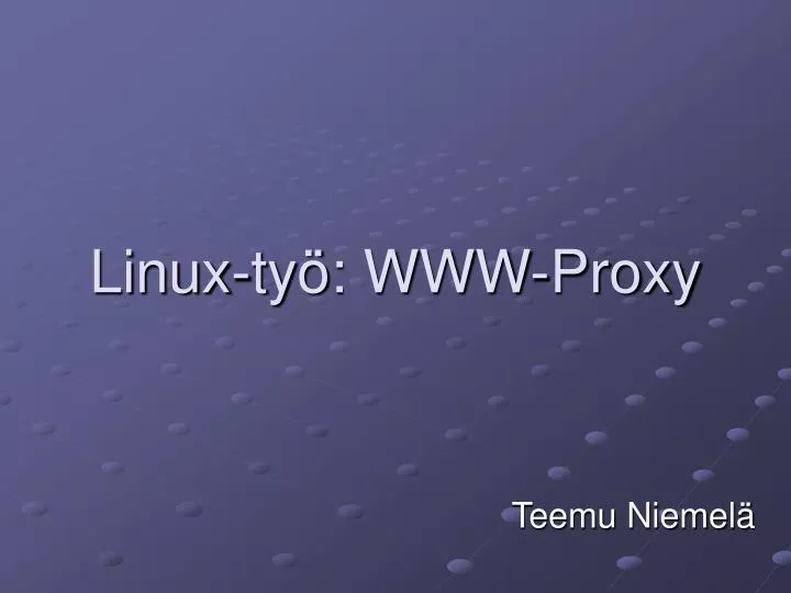 linux ty www proxy