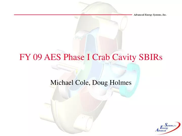 fy 09 aes phase i crab cavity sbirs