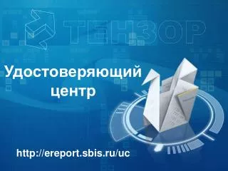 Удостоверяющий центр ereport.sbis.ru/uc